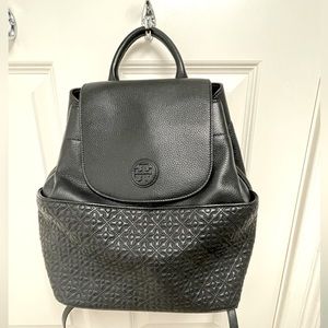 Tory Burch Black Leather Backpack